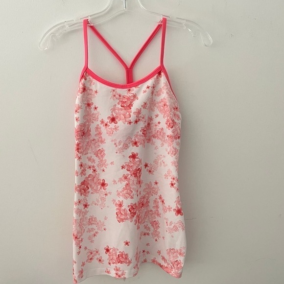 Lululemon Floral Racerback Tank White Pink 4 NWOT - Picture 9 of 13